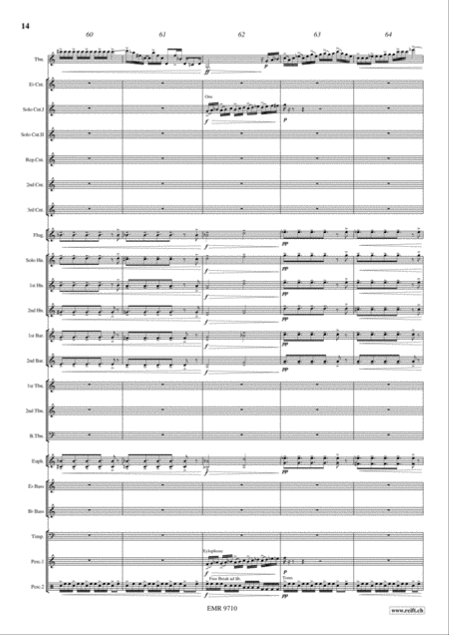 Concertino in Blue Brass Band scores gallery preview page 14
