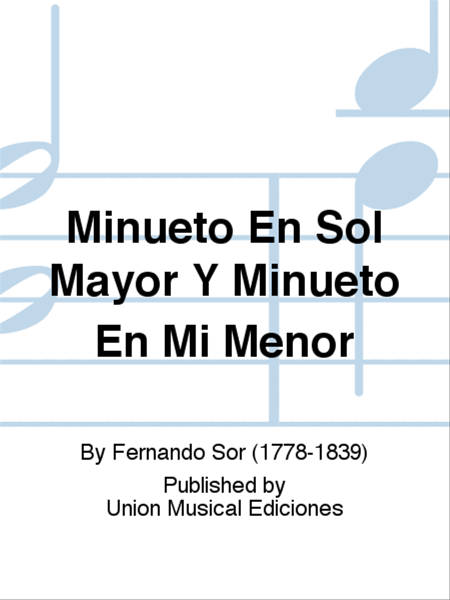 Minueto En Sol Mayor Y Minueto En Mi Menor Acoustic Guitar scores gallery preview page 1