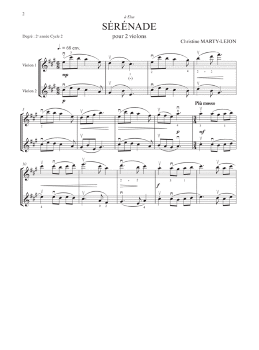 Serenade Serenade Violin scores gallery preview page 2
