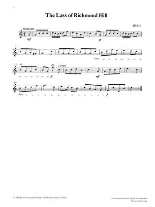 The Lass of Richmond Hill from Graded Music for Tuned Percussion, Book I