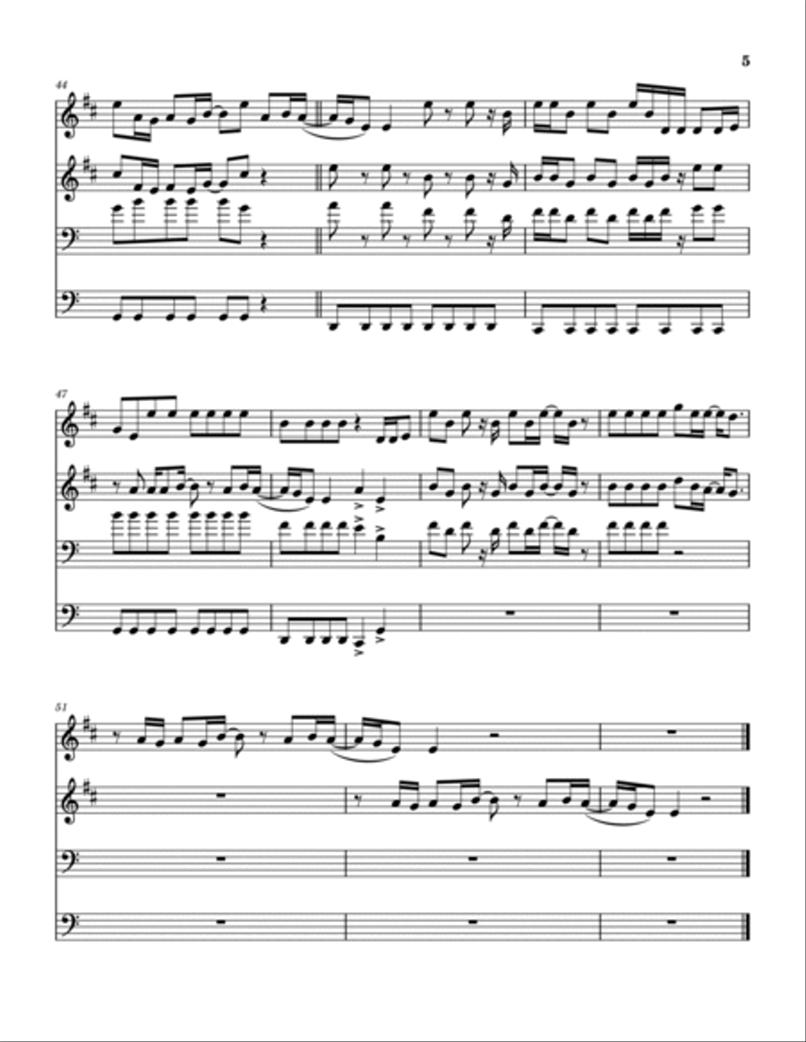 Prayer And A Bible Brass Quartet scores gallery preview page 6
