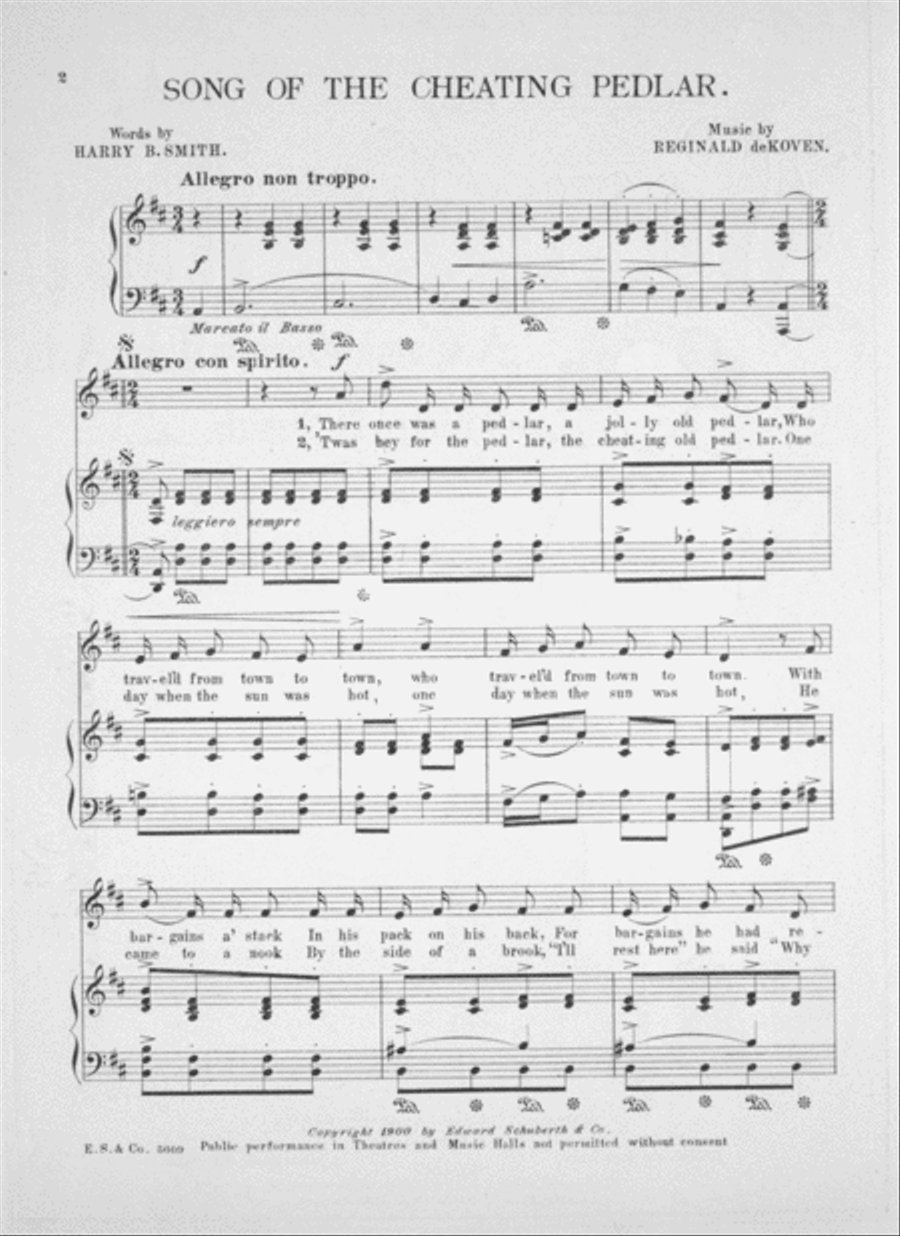 Song of the Cheating Pedlar Voice scores gallery preview page 2