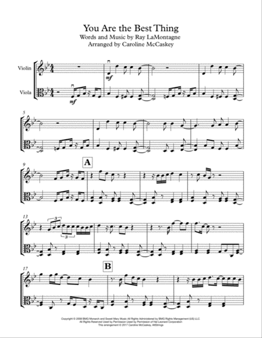 You Are The Best Thing String Duet scores gallery preview page 2