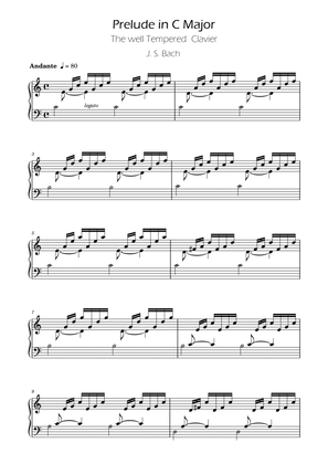 Bach - Prelude in C major - BWV 846