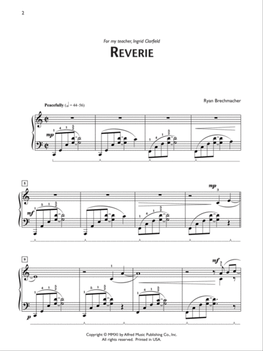 Three Preludes (for right hand alone) Piano Solo scores gallery preview page 2