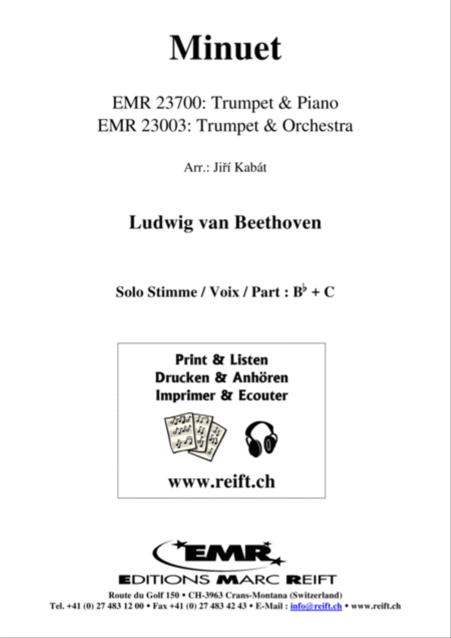 Minuet Trumpet Solo scores gallery preview page 2
