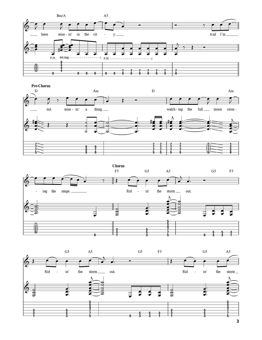 Ridin' The Storm Out Ridin' The Storm Out Acoustic Guitar scores gallery preview page 3