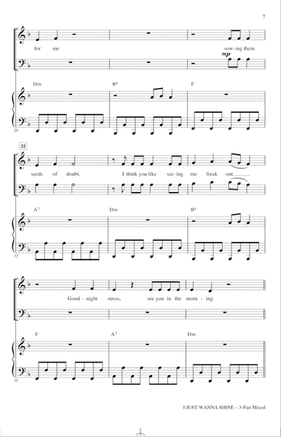 I Just Wanna Shine (arr. Mac Huff) 3-Part scores gallery preview page 5