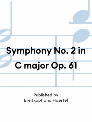 Book cover for Symphony No. 2 in C major Op. 61