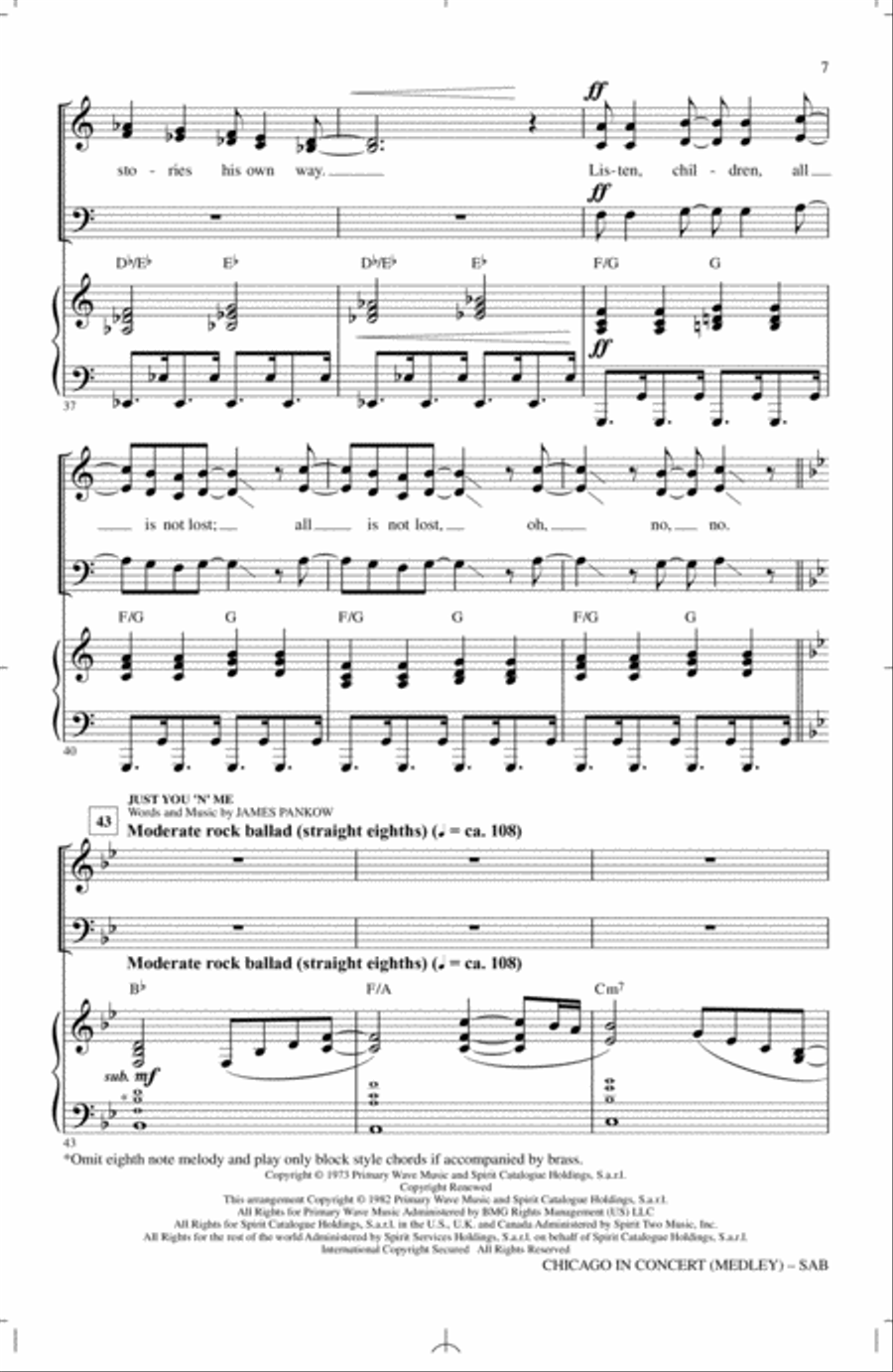 Chicago In Concert (Medley) 3-Part scores gallery preview page 6