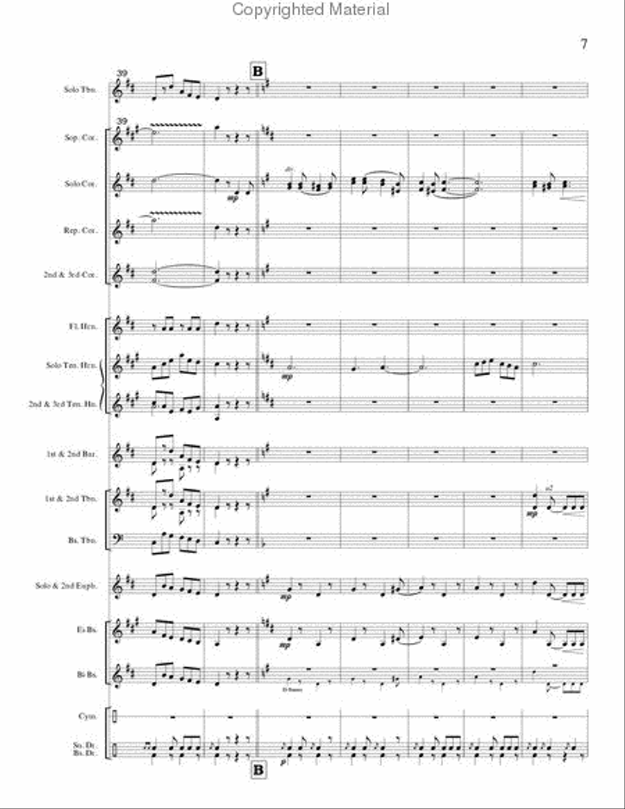 Seventy-Six Trombones (trombone and brass band) Brass Band scores gallery preview page 8