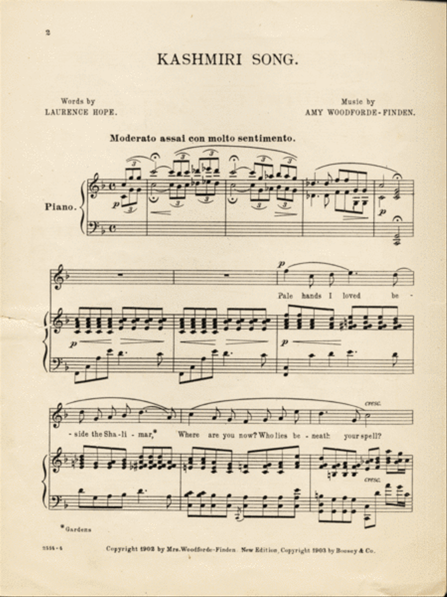 Kashmiri Song (Pale Hands I Loved) Voice scores gallery preview page 3