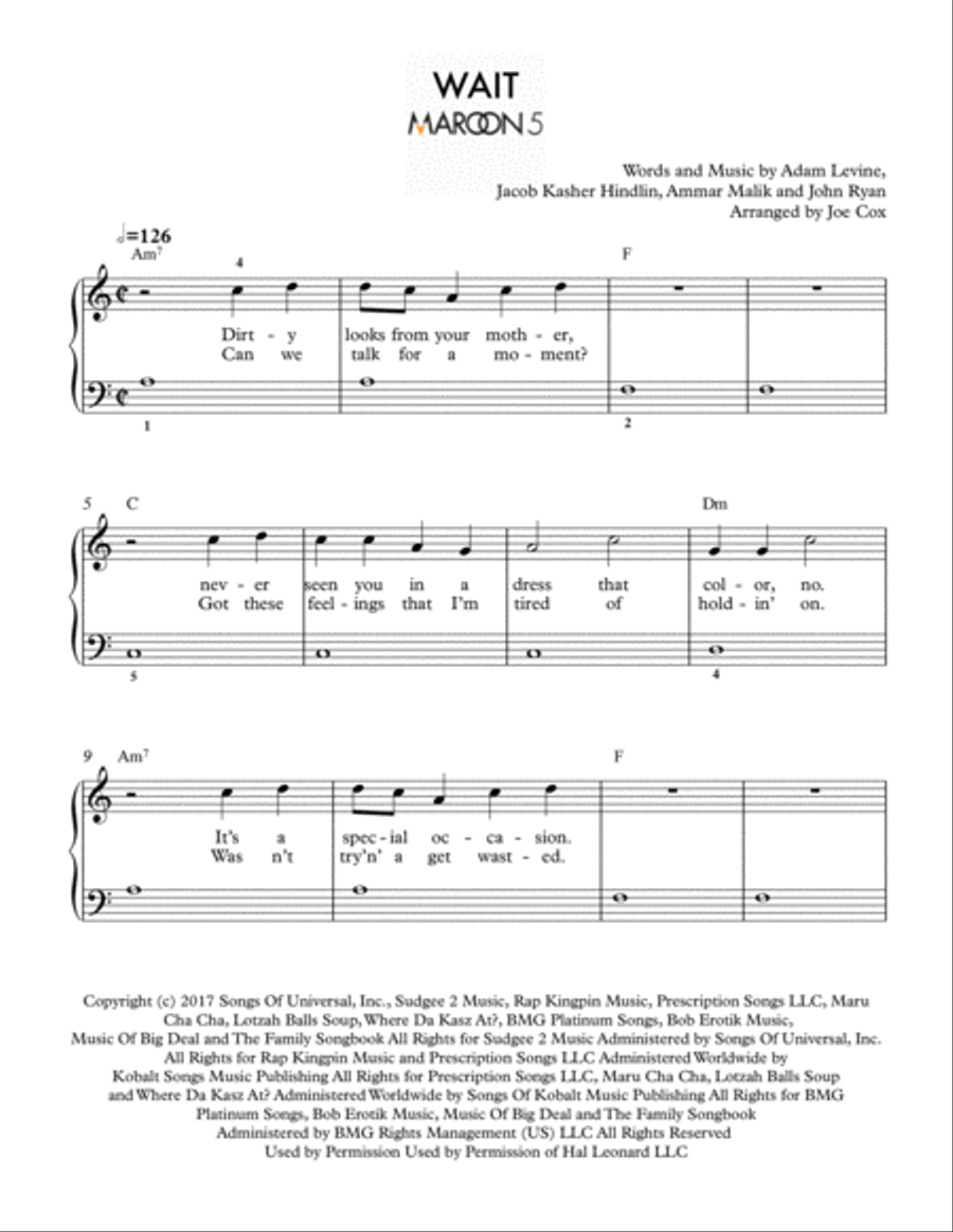 Wait Voice scores gallery preview page 1