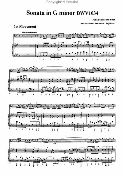 Sonata in G minor, BWV1034