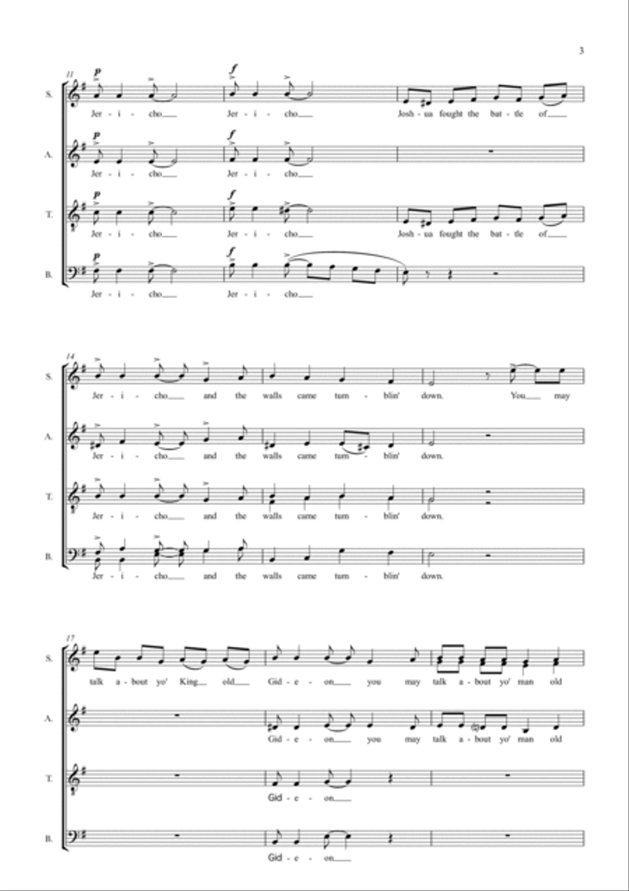 Joshua Fought the Battle of Jericho Divisi scores gallery preview page 3