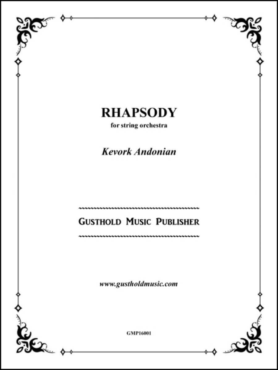 Rhapsody String Orchestra scores gallery preview page 1