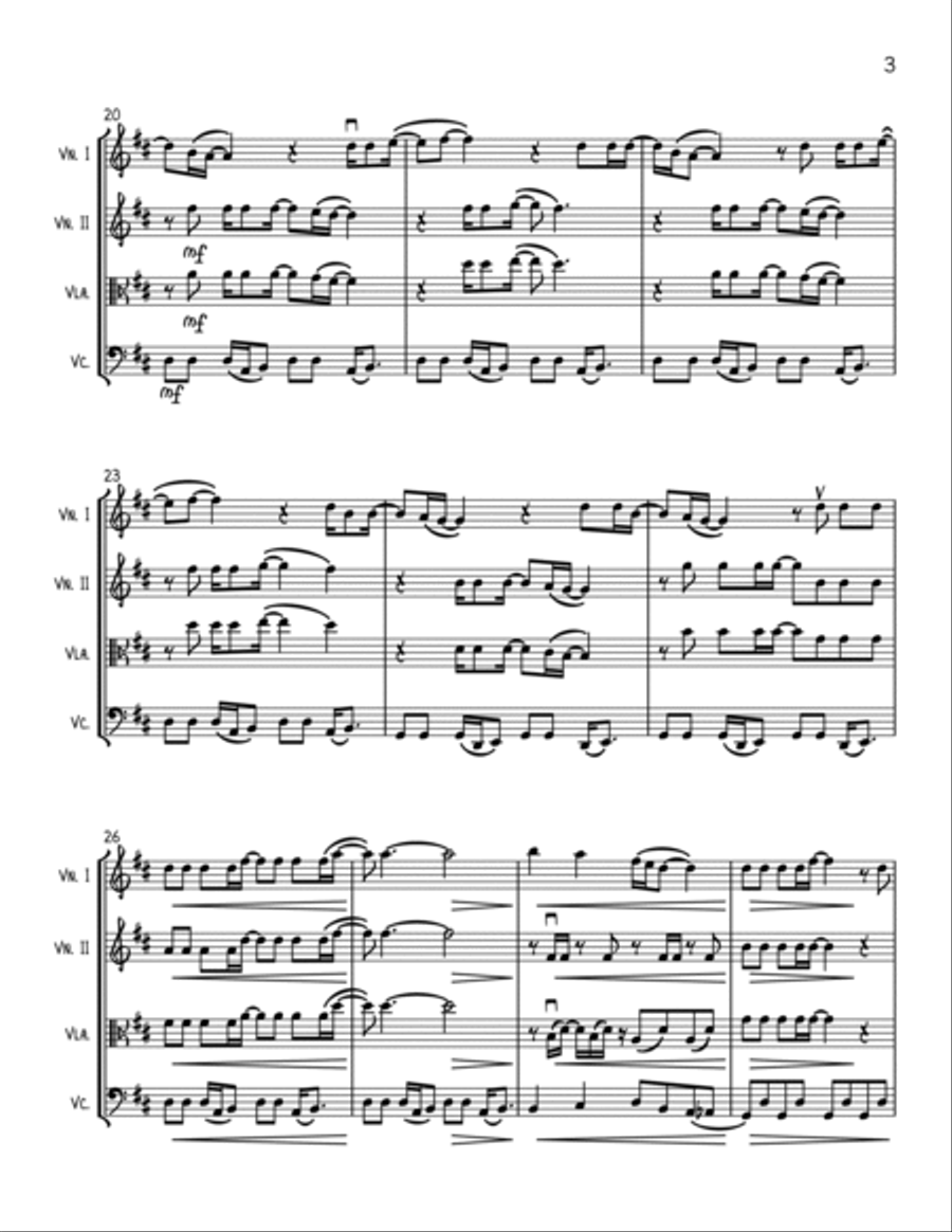 Texas Hold 'em String Quartet scores gallery preview page 3