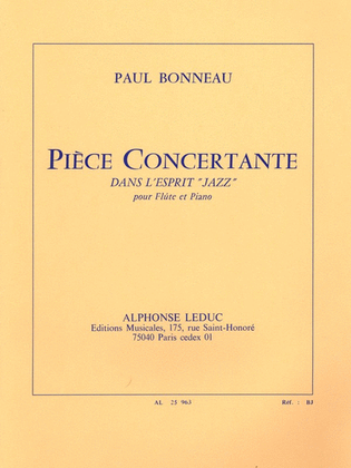 Piece Concertante Dans L'esprit 'jazz' (flute & Piano)