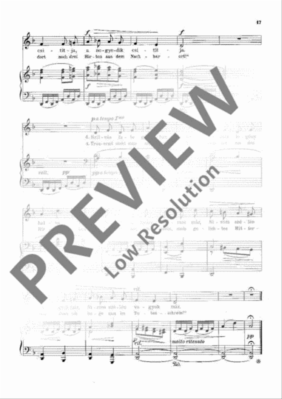 Ungarische Volkslieder Voice Solo scores gallery preview page 18