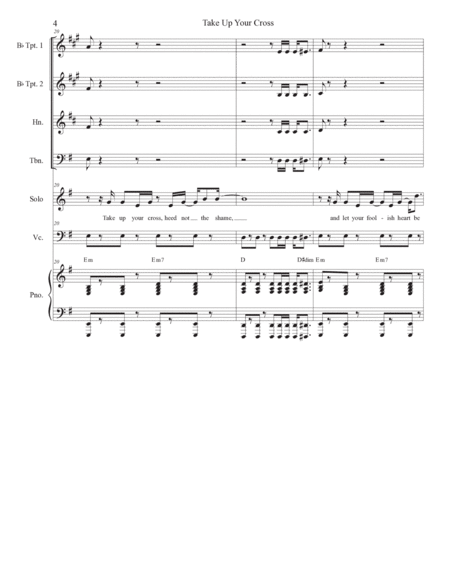 Take Up Your Cross (Solo with SATB) image number null