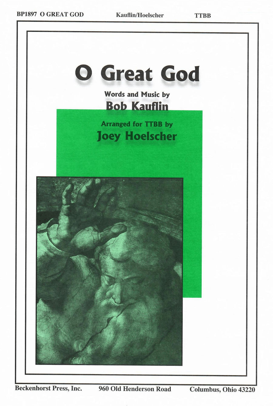 O Great God - TTBB O Great God - TTBB TTBB scores gallery preview page 1