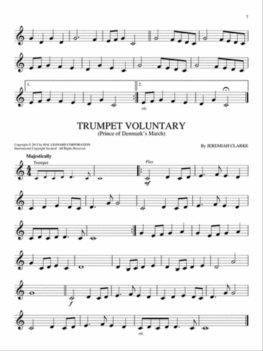 Classical Themes - 10 Favorite Melodies Trumpet Solo scores gallery preview page 3