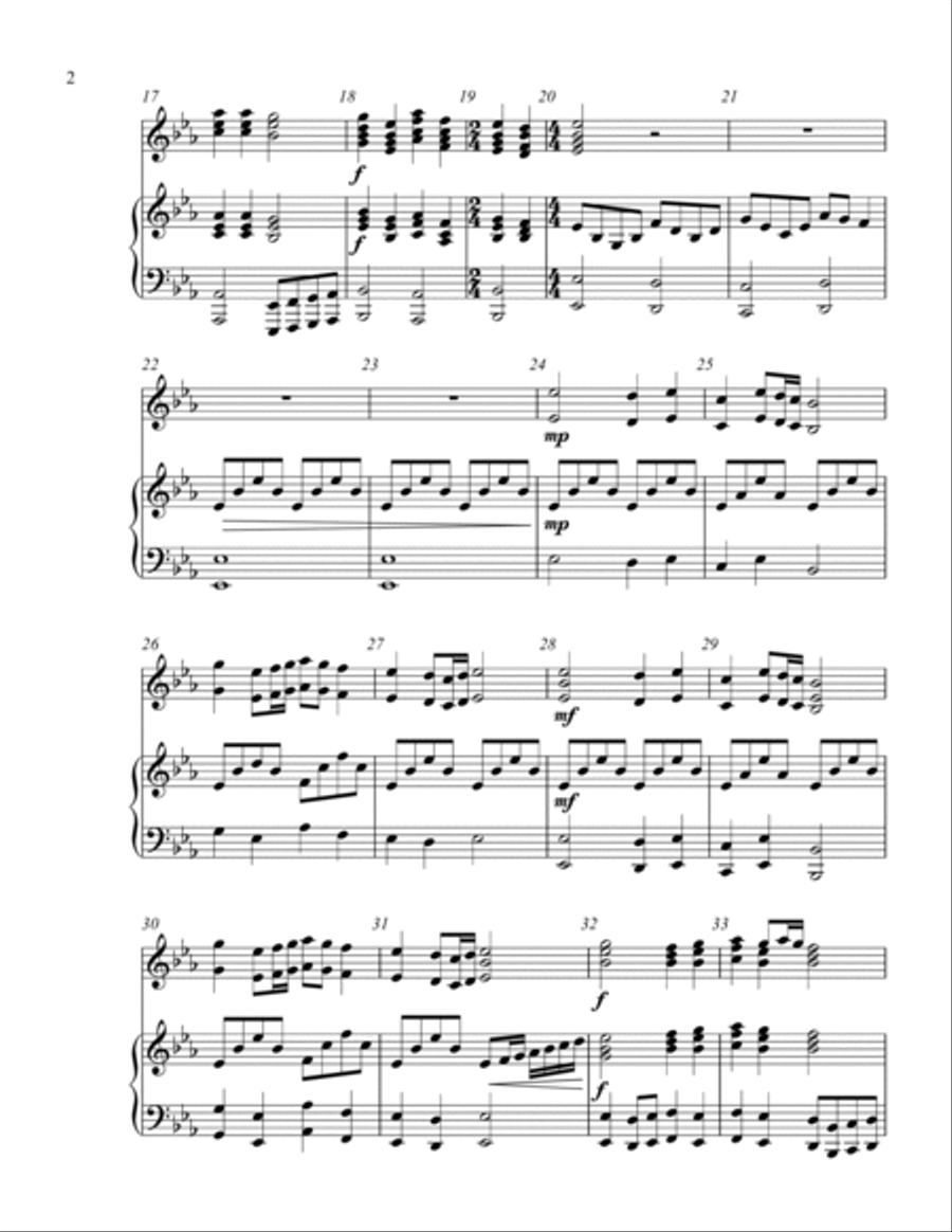 Come, Christians Join To Sing (2 octave handbells & piano accompaniment) 2-Octaves scores gallery preview page 3