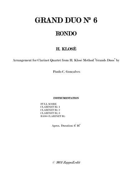 GRAND DUO Nº 6 RONDO - H. KLOSÉ image number null