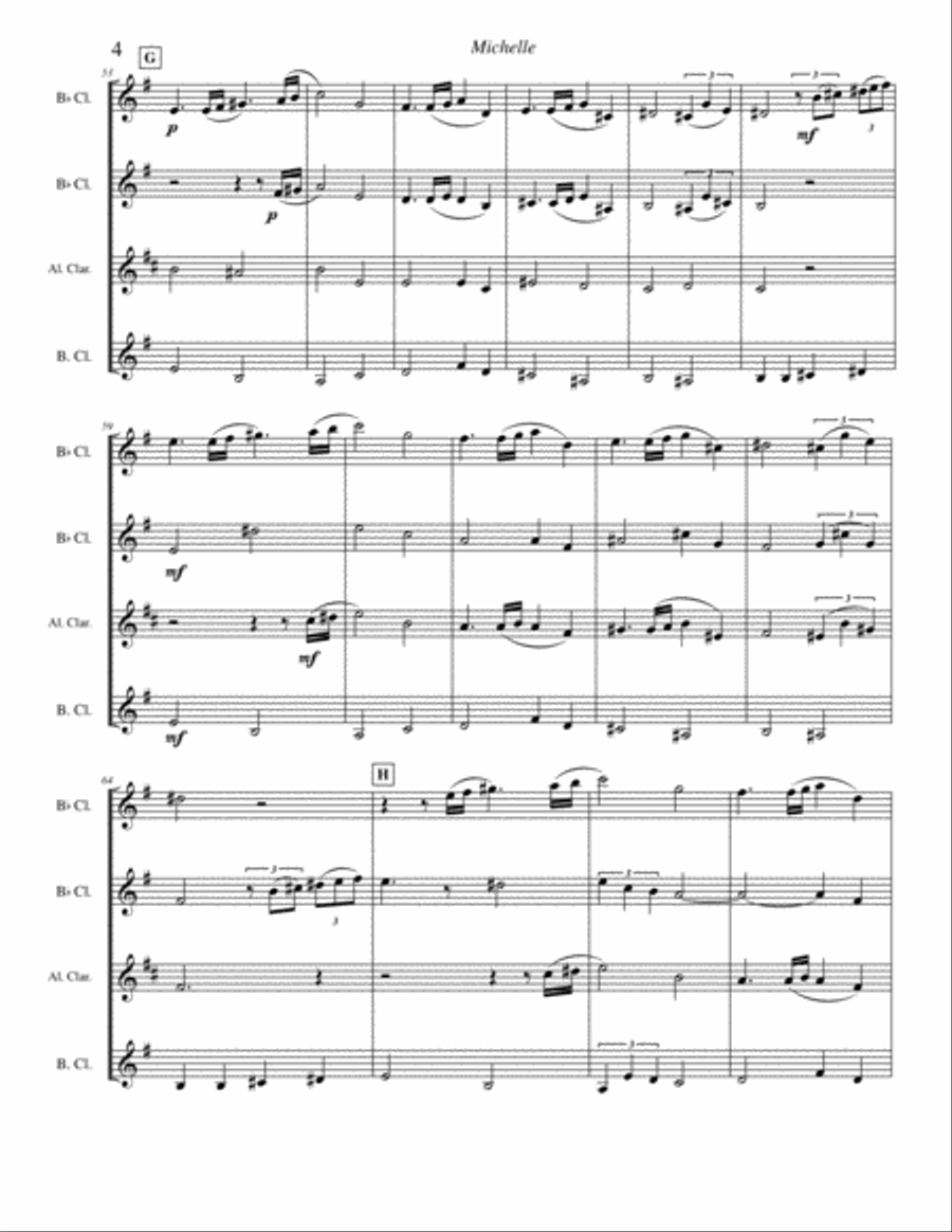 Michelle Woodwind Quartet scores gallery preview page 6