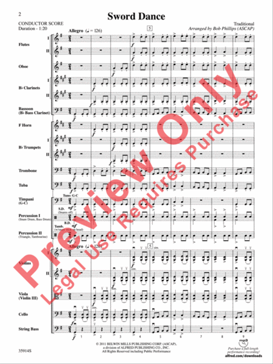 Sword Dance Sword Dance Full Orchestra scores gallery preview page 3