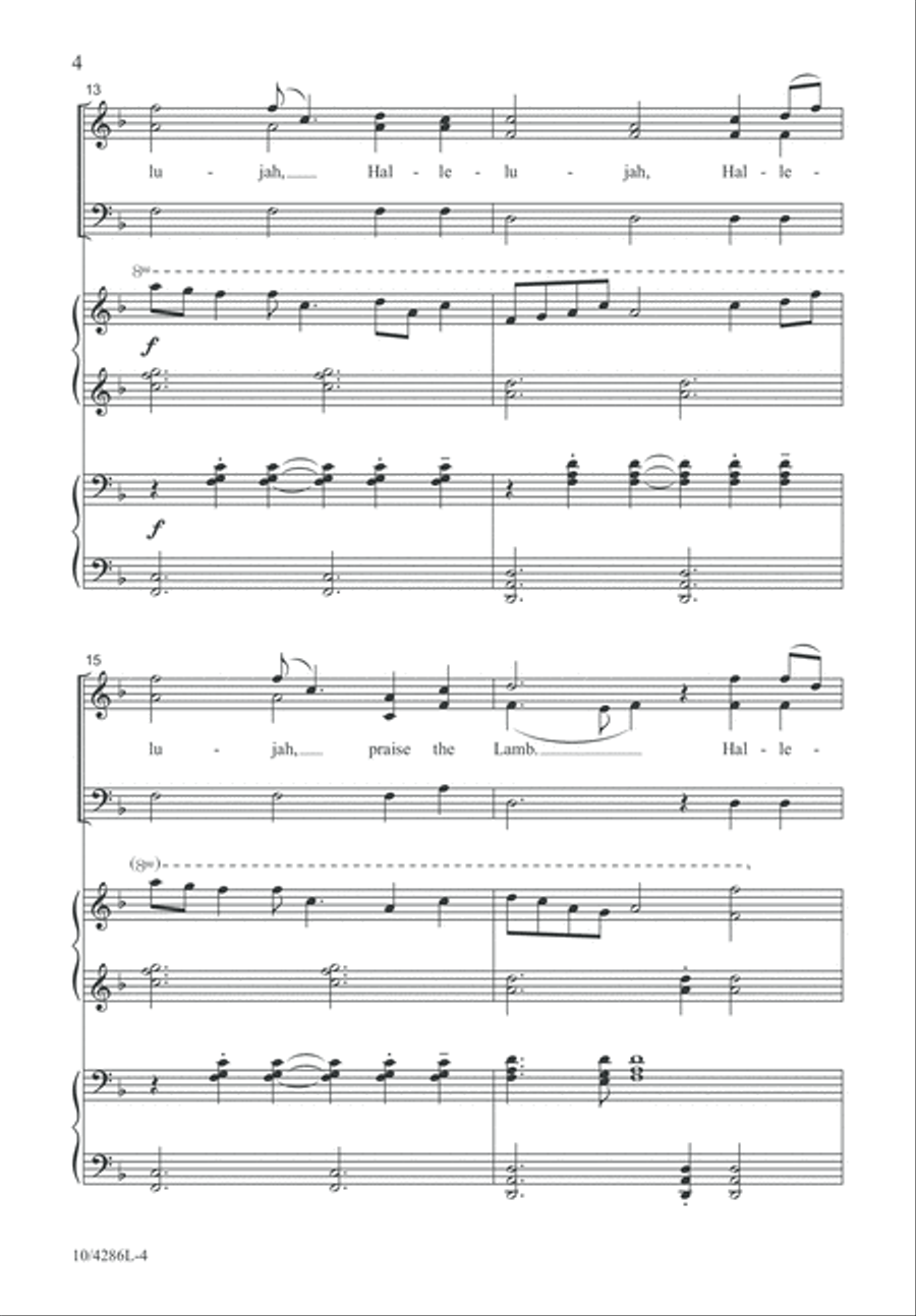 Hark, I Hear the Harps Eternal 3-Part scores gallery preview page 4