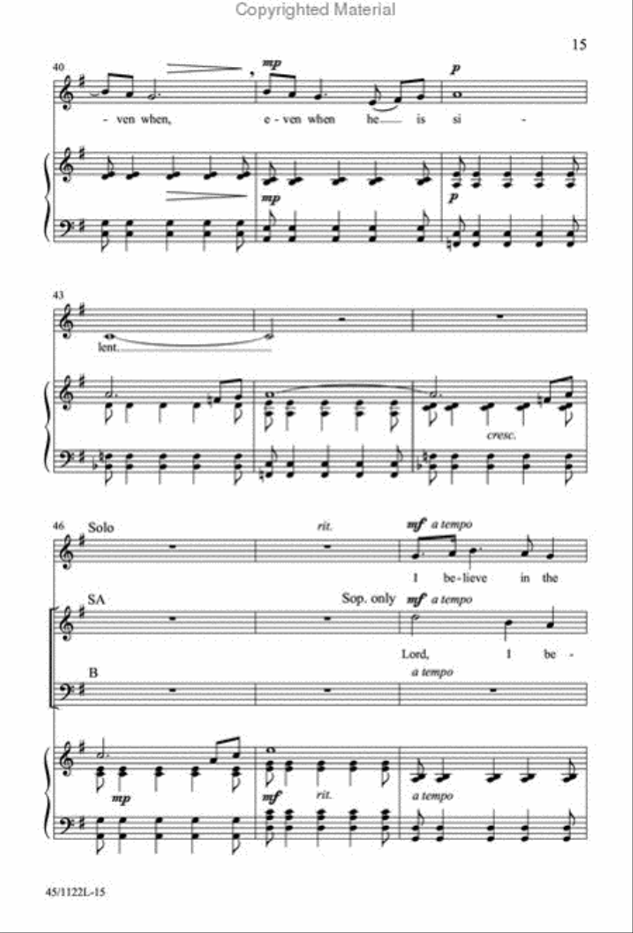 One-Rehearsal Anthems, Vol. 2 3-Part scores gallery preview page 15