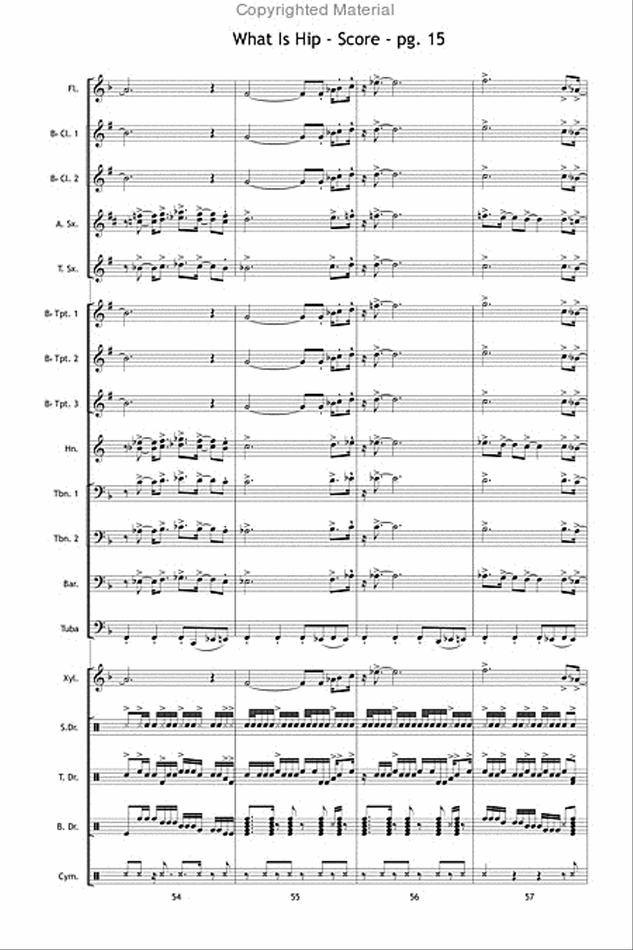 What Is Hip What Is Hip Marching Band scores gallery preview page 16