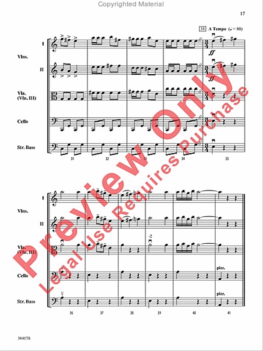 Themes from St. Paul's Suite String Orchestra scores gallery preview page 18