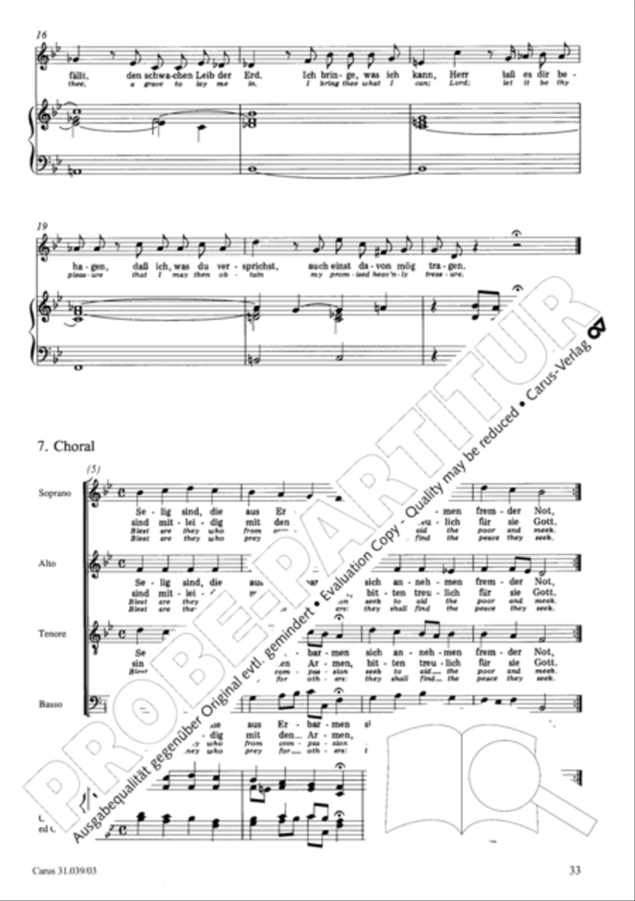 Give the hungry ones thy bread (Brich dem Hungrigen dein Brot) 4-Part scores gallery preview page 34