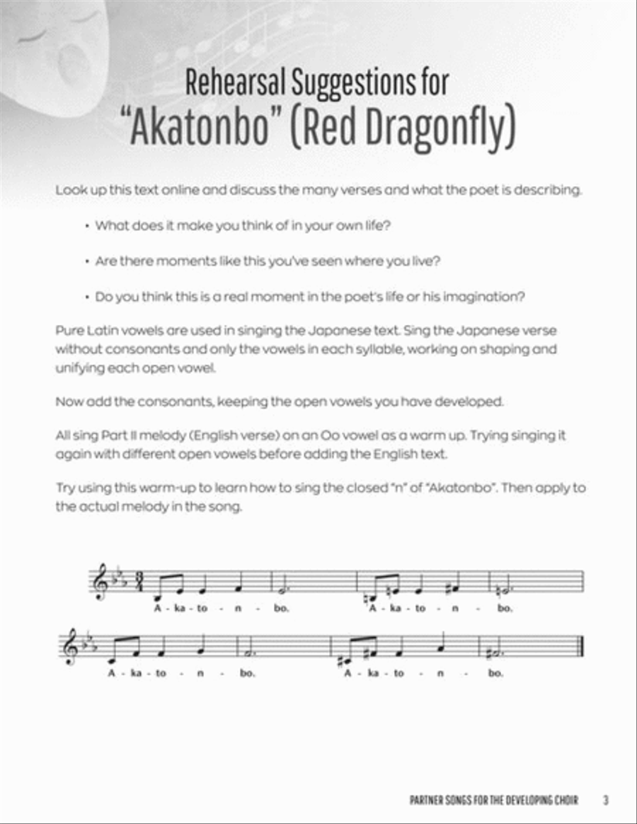 Partner Songs for the Developing Choir Choir scores gallery preview page 3