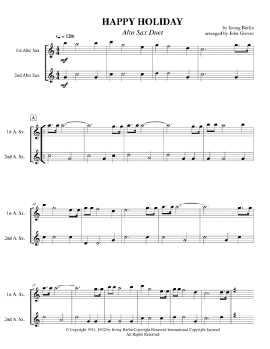 Happy Holiday Woodwind Duet scores gallery preview page 2