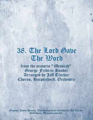 Book cover for 38. The Lord Gave The Word