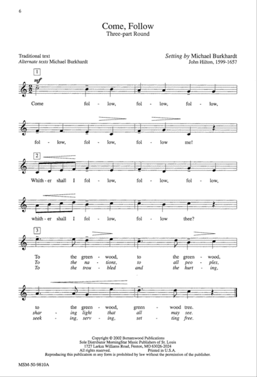 Canons for the Church Year, Set 3 Unison Choir scores gallery preview page 6