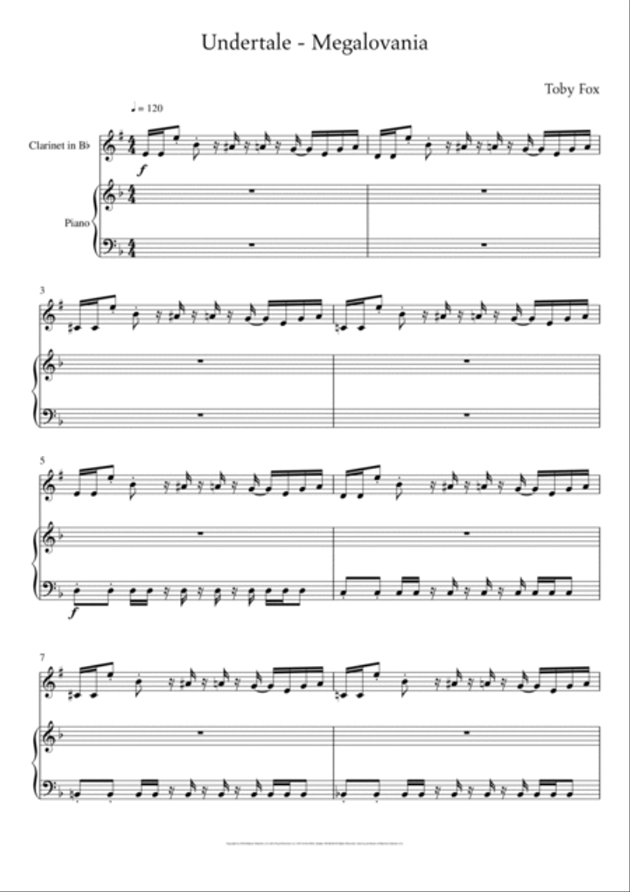 MEGALOVANIA (from Undertale) Small Ensemble scores gallery preview page 2