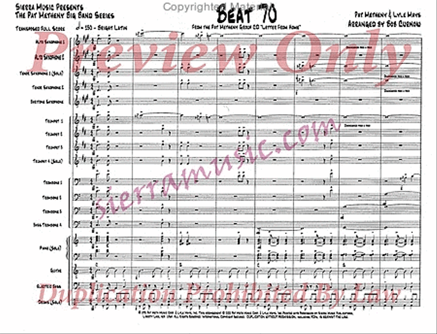 Beat 70 Beat 70 Big Band scores gallery preview page 2