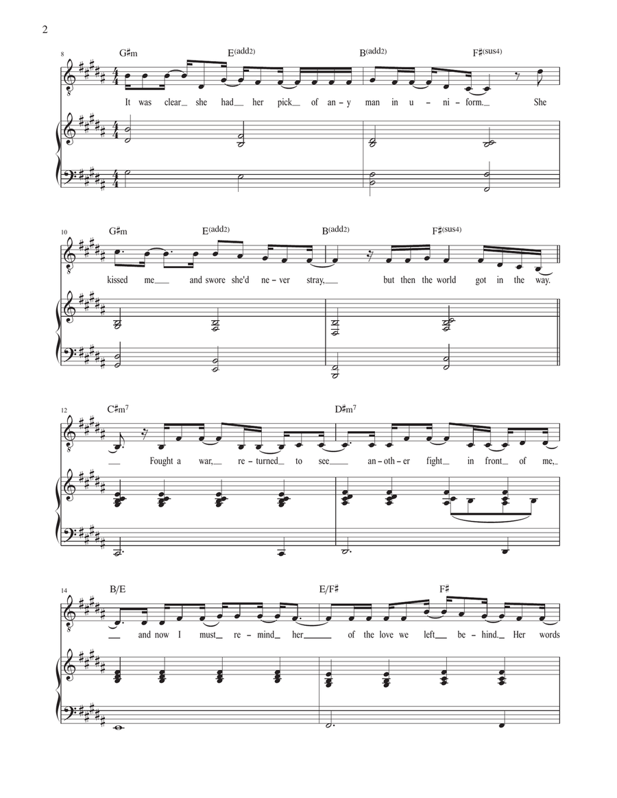 Past Is Catching Up To Me (from The Great Gatsby) Voice scores gallery preview page 2
