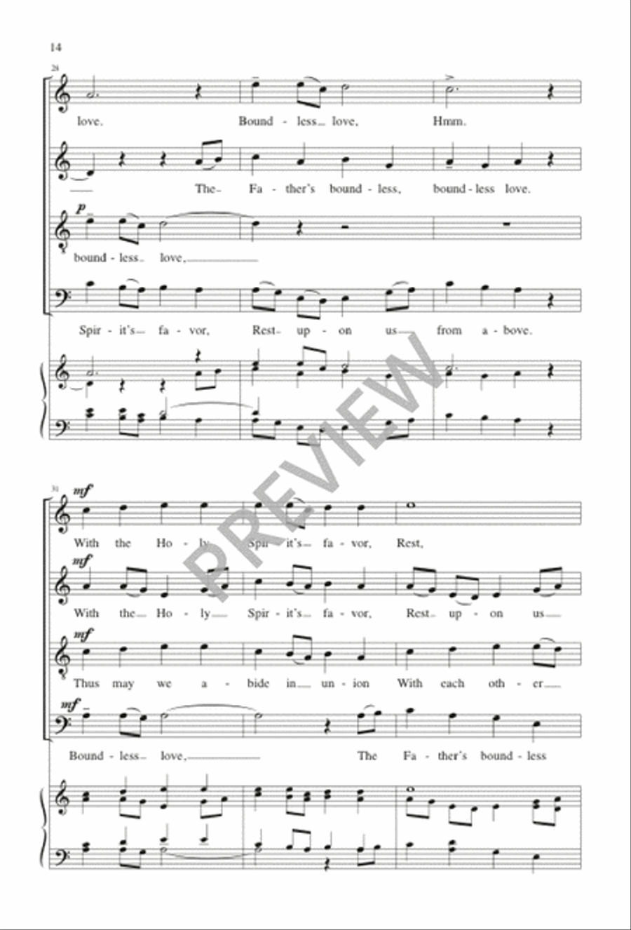 Three Hymn Arrangements from Sacred Harp 4-Part scores gallery preview page 14