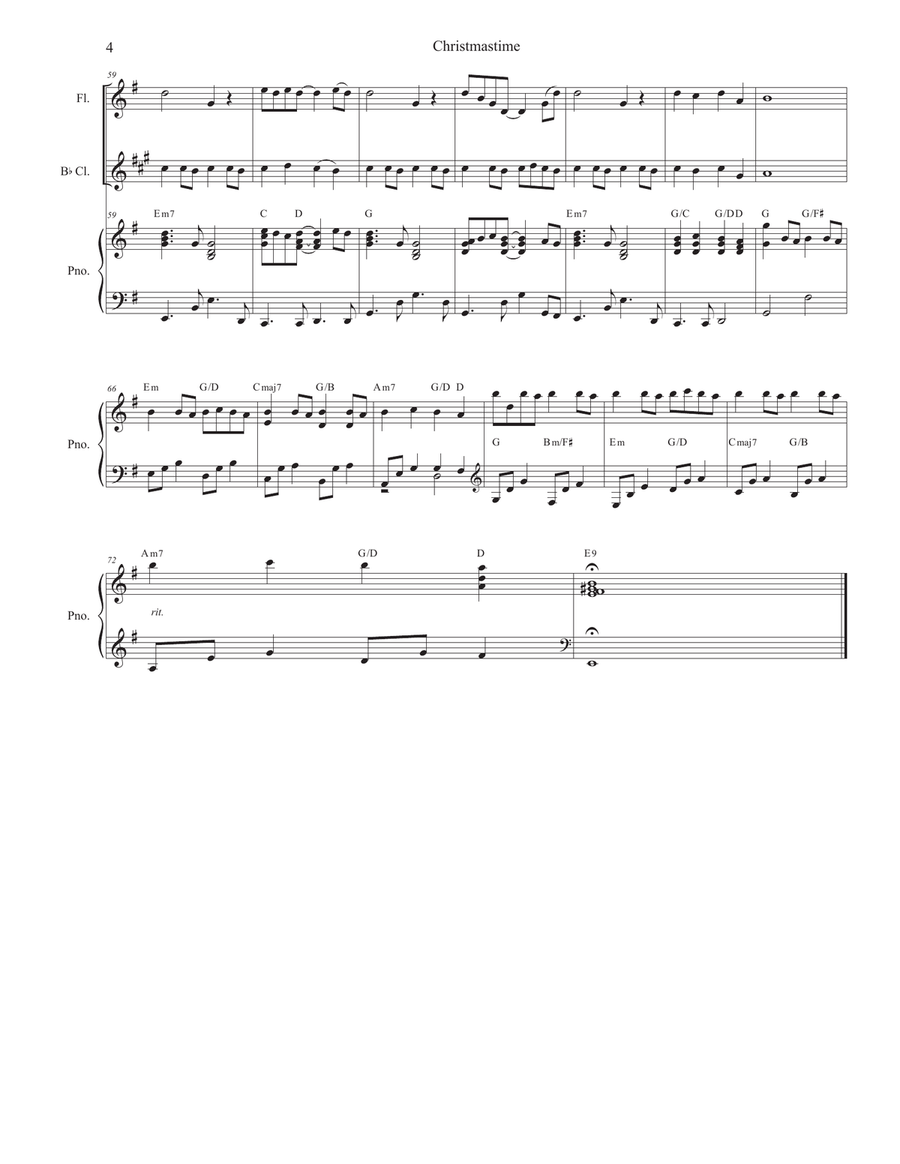 Christmastime Woodwind Duet scores gallery preview page 4