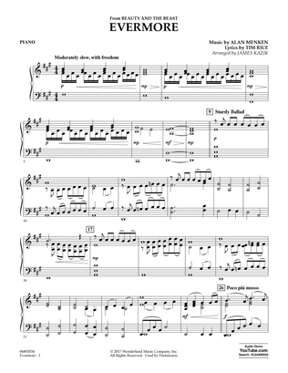 Evermore (from Beauty And The Beast) (arr. James Kazik) - Piano