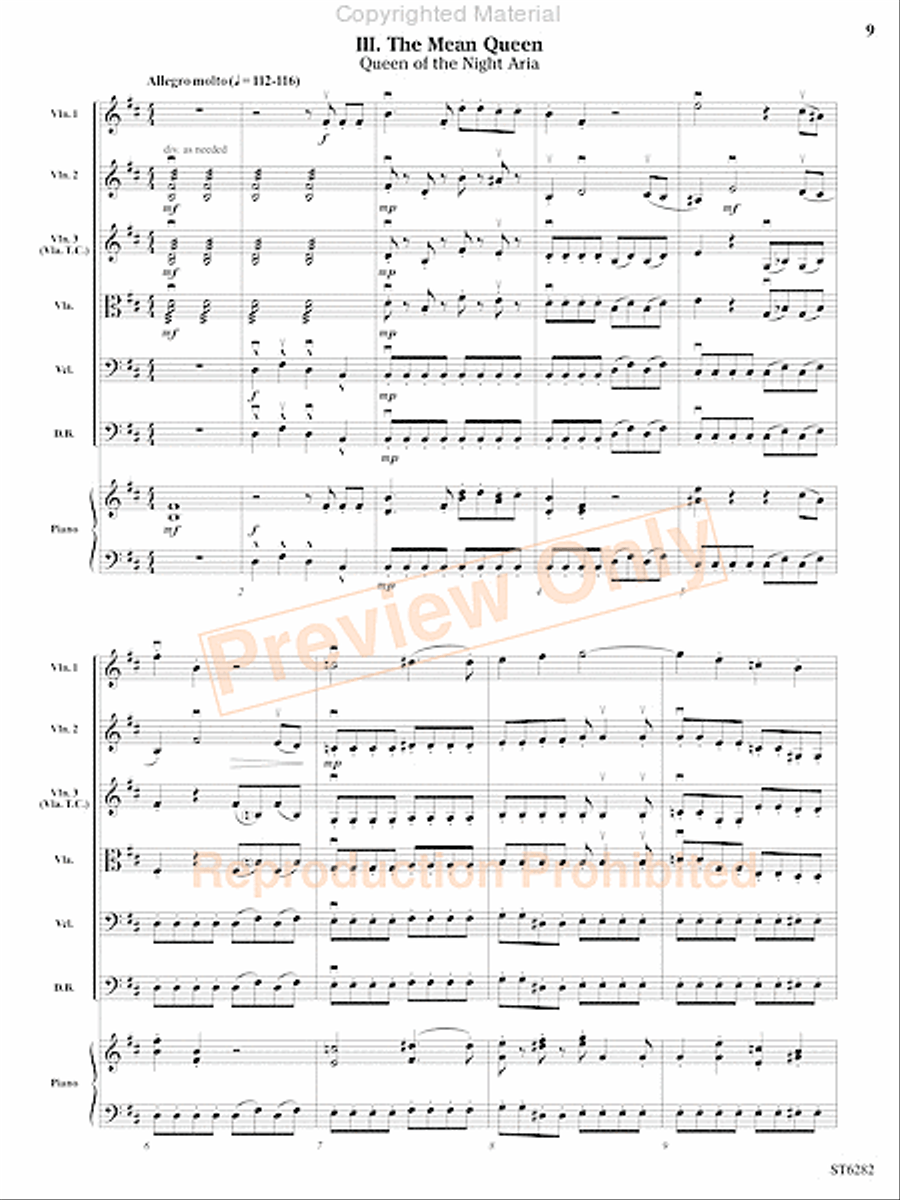 Suite from the Magic Flute String Orchestra scores gallery preview page 10