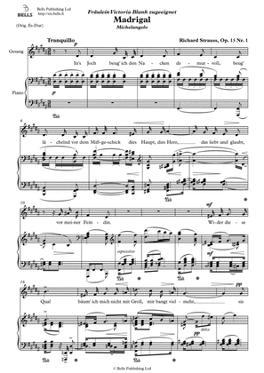 Madrigal, Op. 15 No. 1 (B Major)