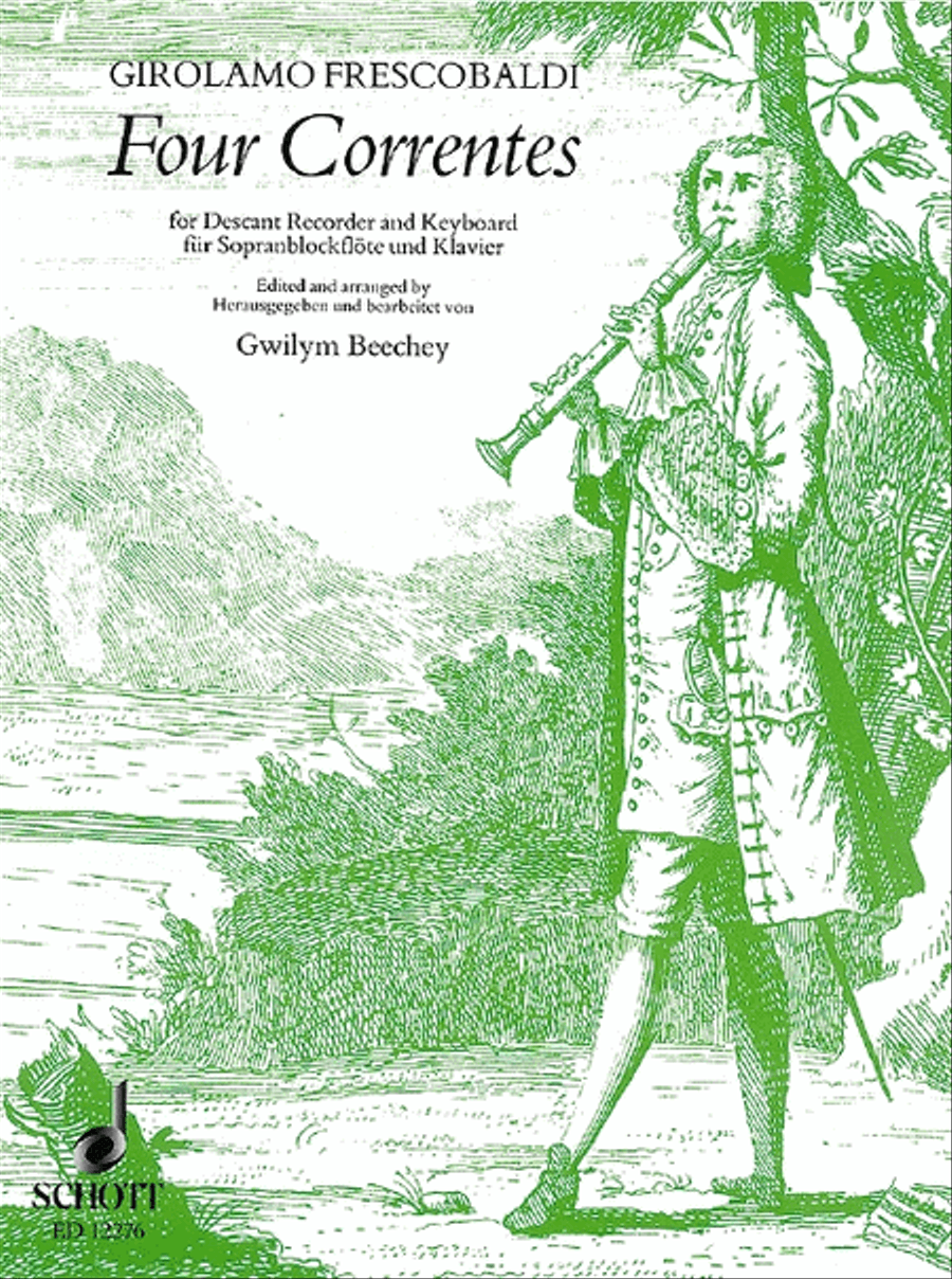 Frescobaldi Four Correntes Des.rec Keyb Soprano Recorder scores gallery preview page 1