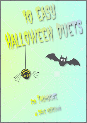 Book cover for 10 Easy Halloween Duets for Trombone