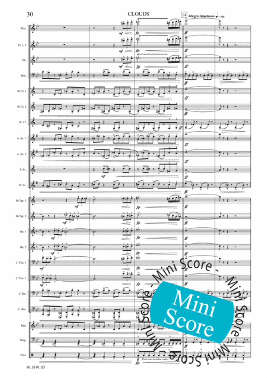 Clouds Clouds Concert Band scores gallery preview page 36